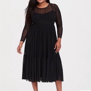 Torrid Swiss Dot Mesh 🖤Dress🖤.